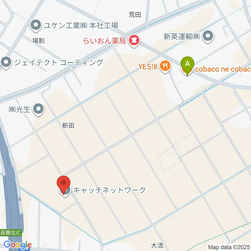 Pitch FM周辺のカフェ一覧地図