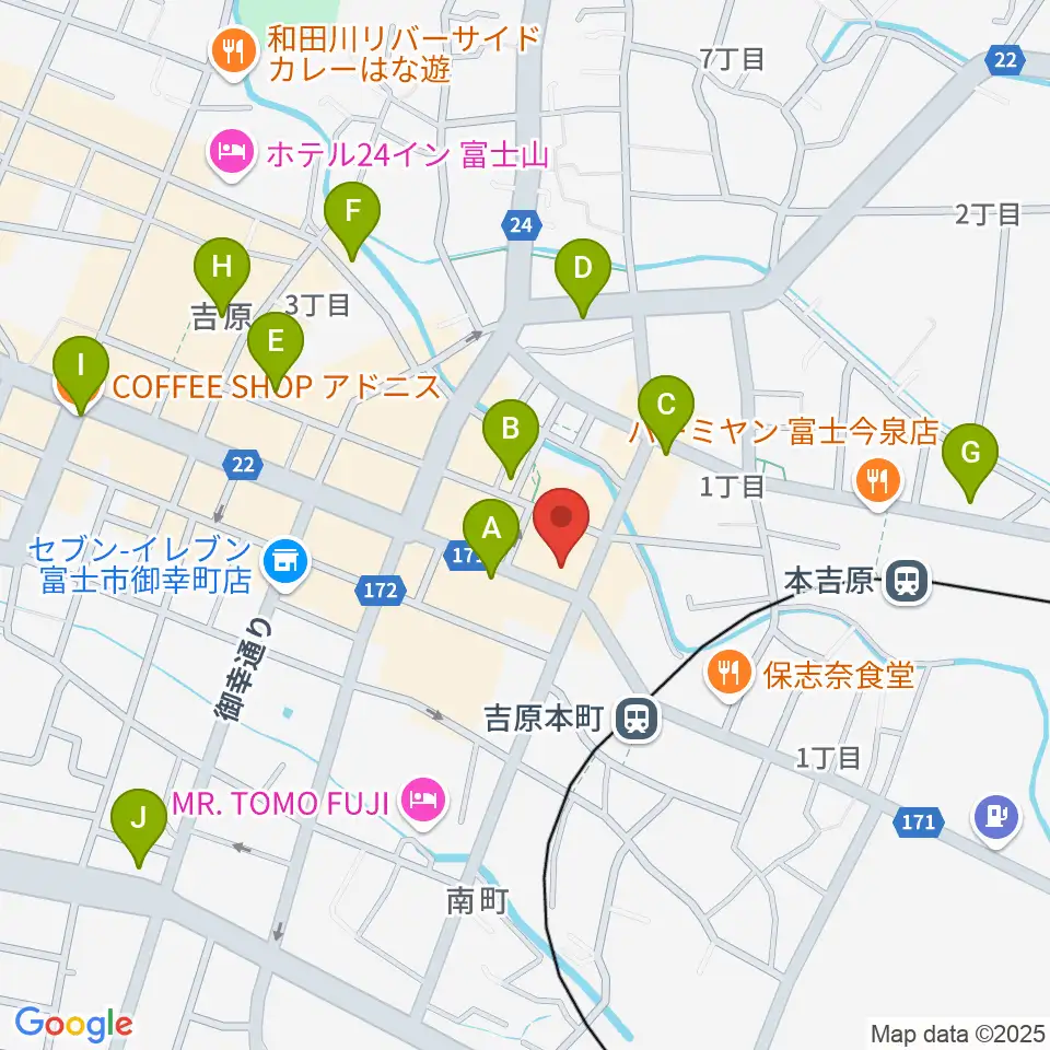 ラジオエフ Radio-f周辺のカフェ一覧地図