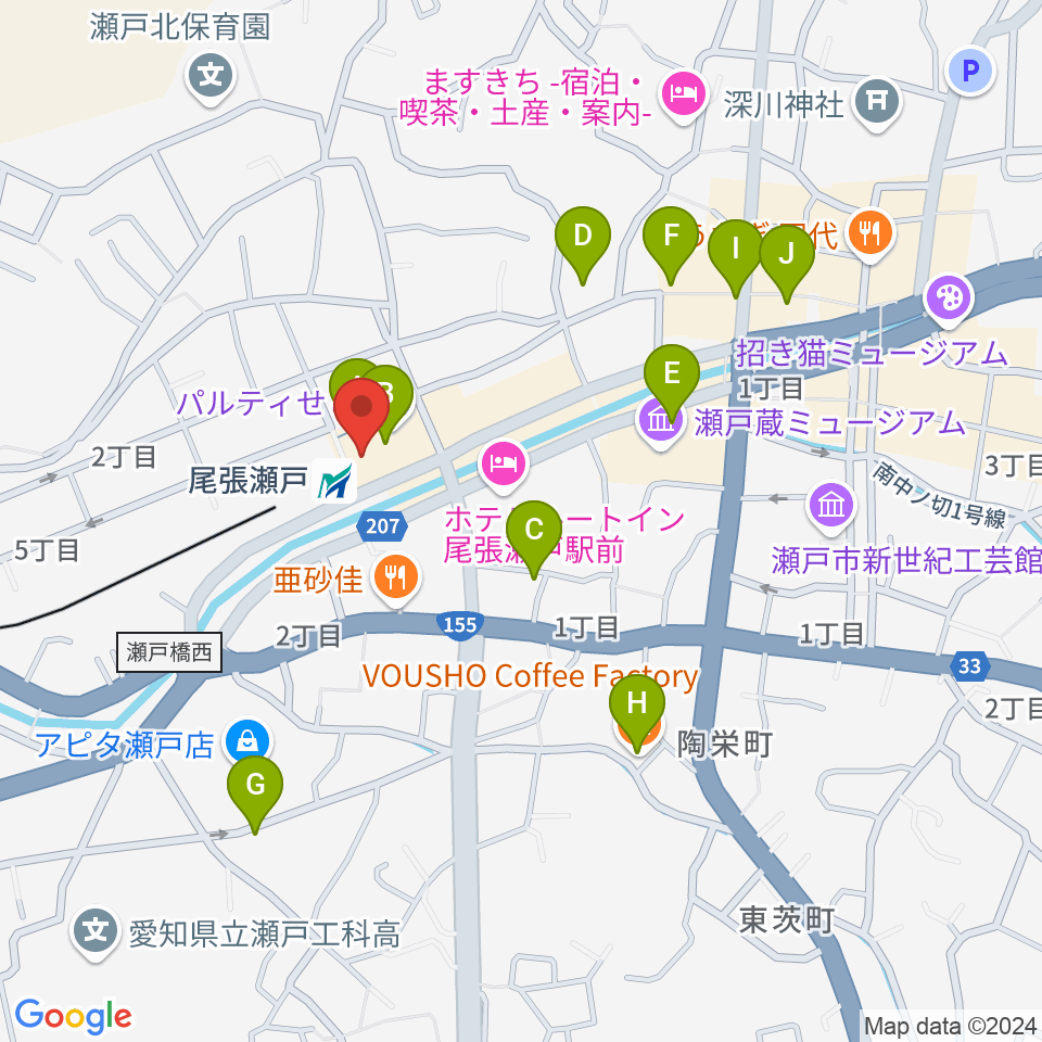 ラジオサンキュー（RADIO SANQ）周辺のカフェ一覧地図