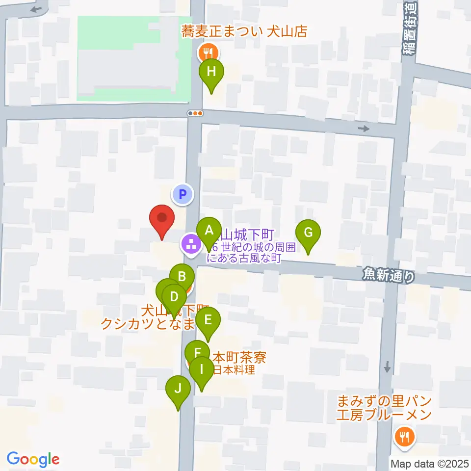 愛知北エフエム United North 84.2周辺のカフェ一覧地図