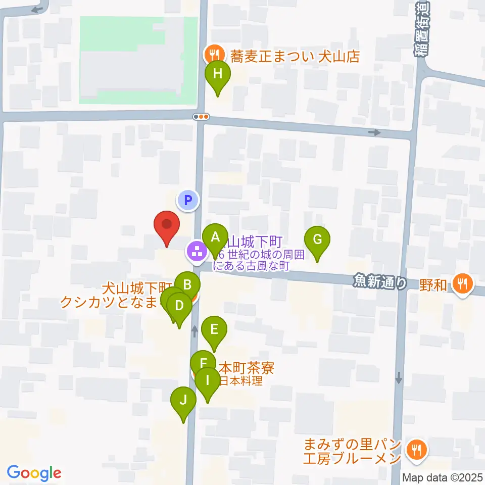 愛知北エフエム United North 84.2周辺のカフェ一覧地図