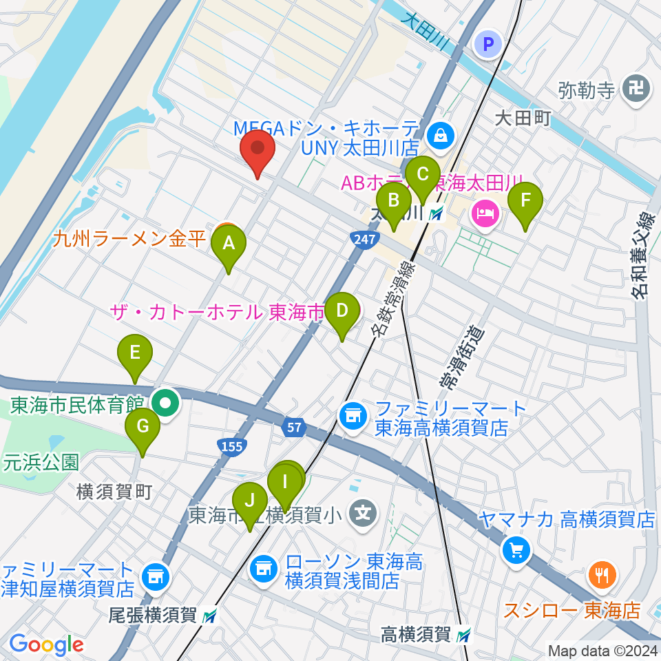 メディアスエフエム周辺のカフェ一覧地図