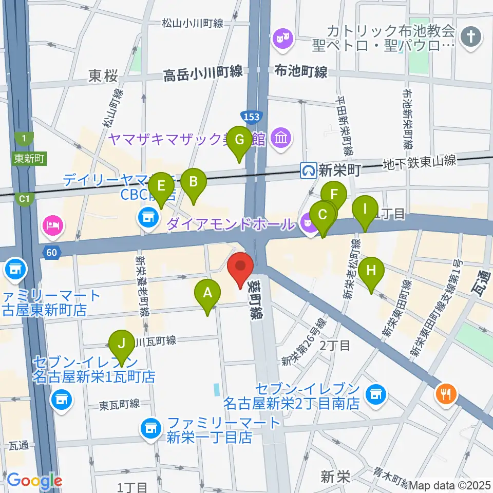 MID-FM761周辺のカフェ一覧地図