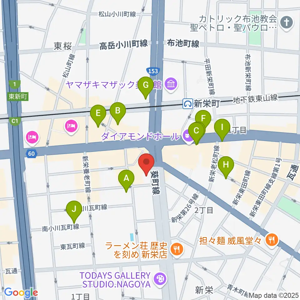 MID-FM761周辺のカフェ一覧地図