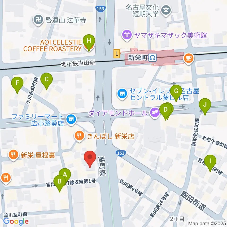 MID-FM761周辺のカフェ一覧地図