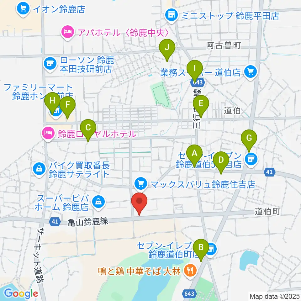 鈴鹿ヴォイスFM周辺のカフェ一覧地図