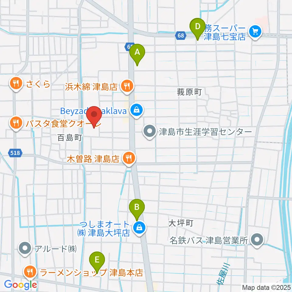 エフエムななみ周辺のカフェ一覧地図