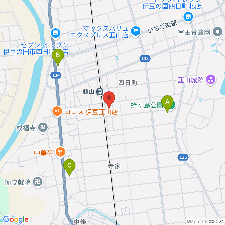 FMいずのくに周辺のカフェ一覧地図