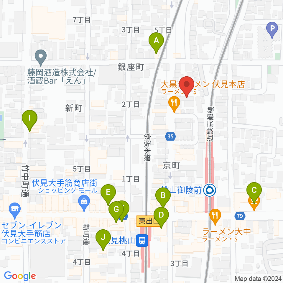 FM845周辺のカフェ一覧地図