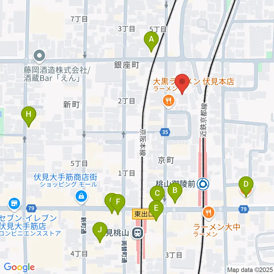 京都リビングエフエム FM845周辺のカフェ一覧地図