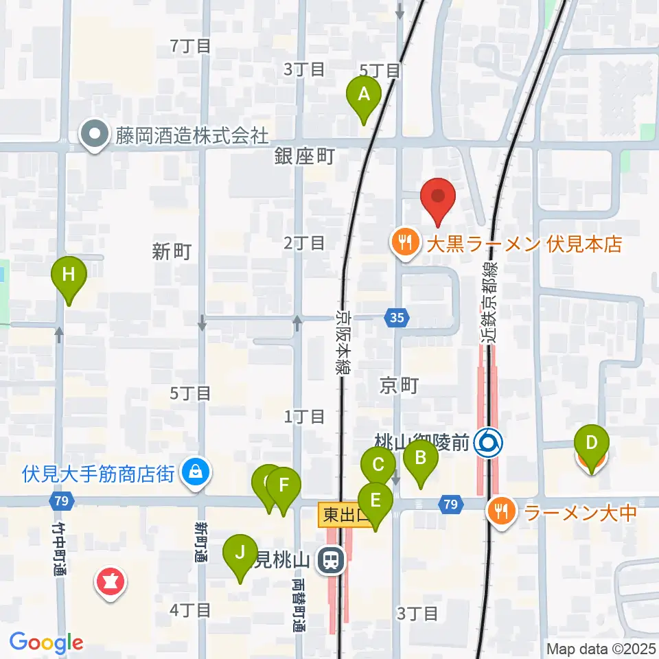 京都リビングエフエム FM845周辺のカフェ一覧地図