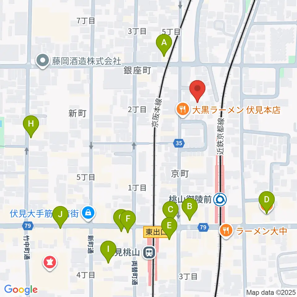 京都リビングエフエム FM845周辺のカフェ一覧地図