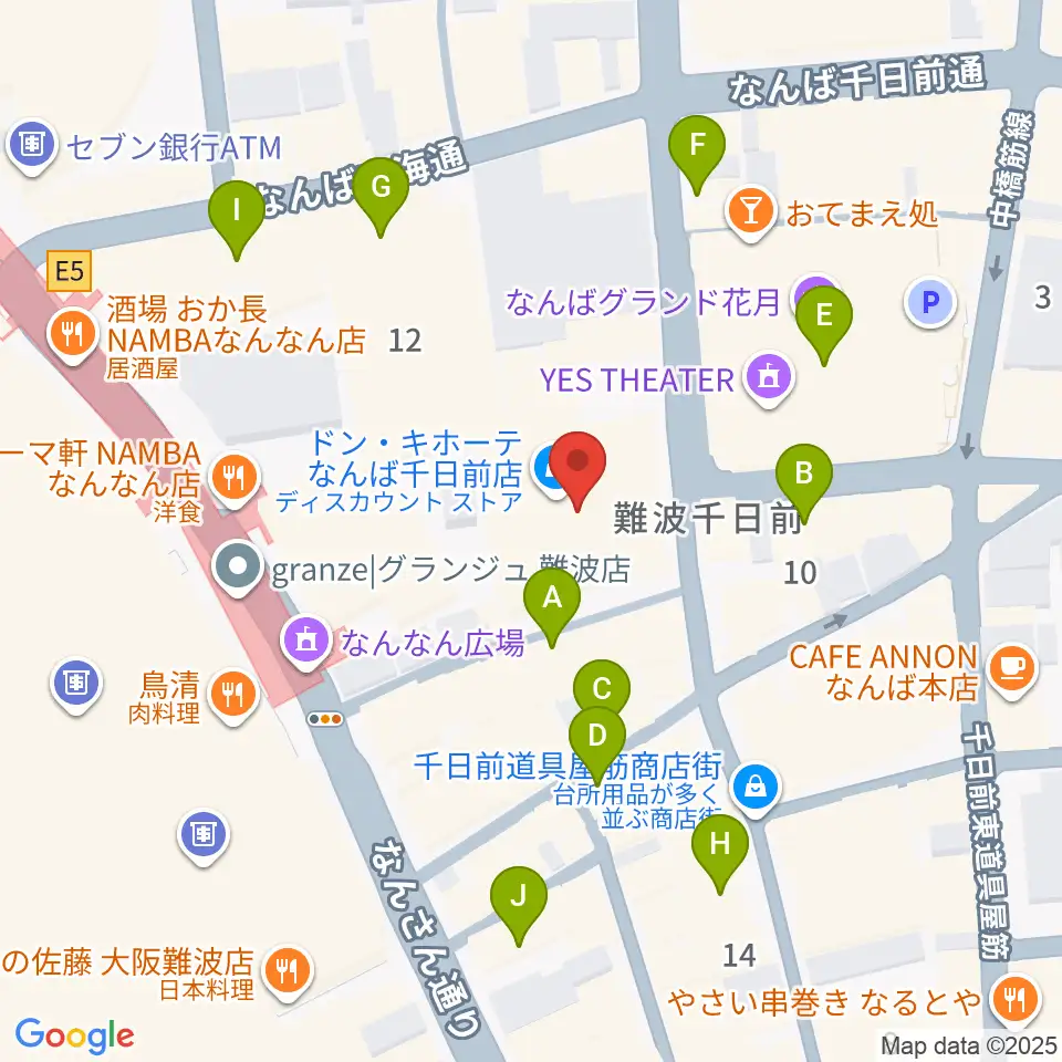 YES-fm周辺のカフェ一覧地図