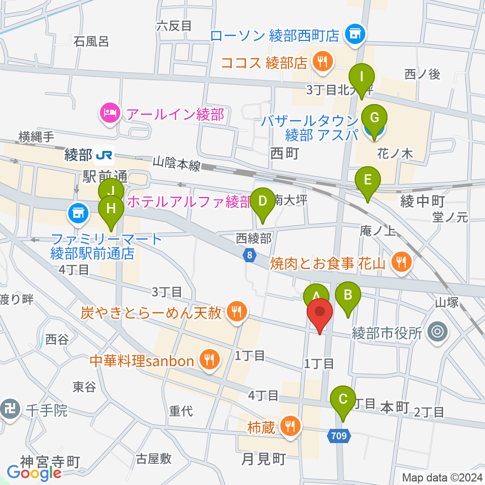 FMいかる周辺のカフェ一覧地図