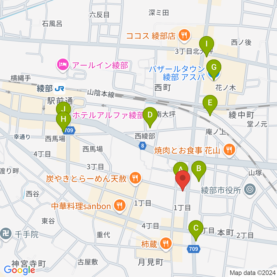 FMいかる周辺のカフェ一覧地図