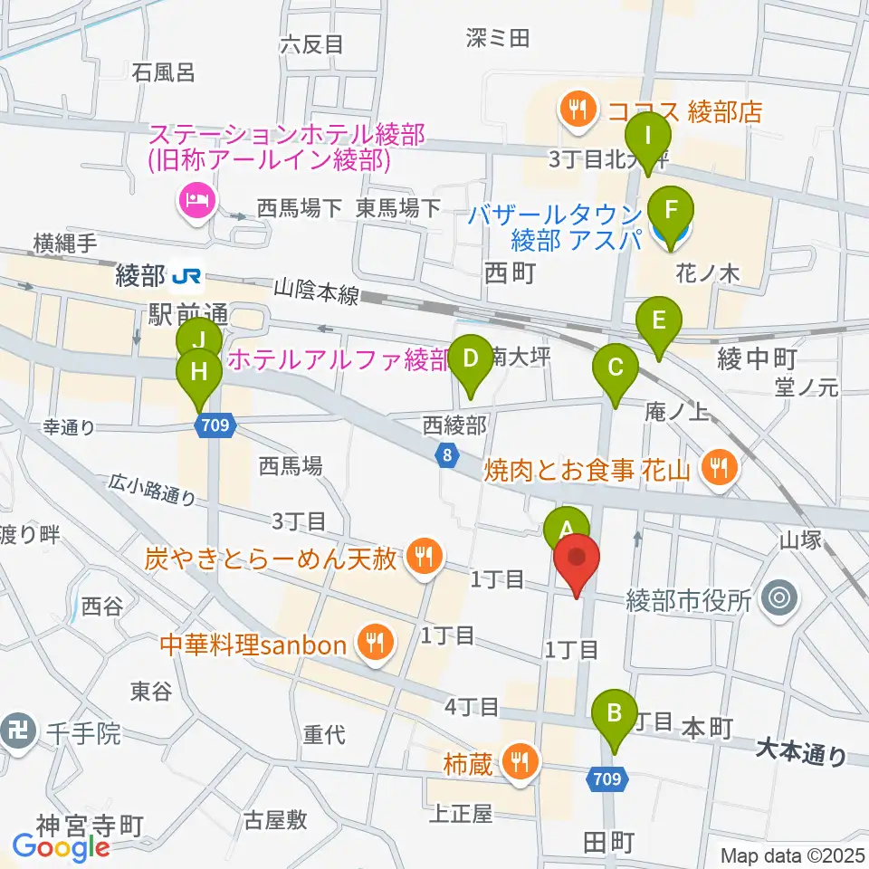 FMいかる周辺のカフェ一覧地図
