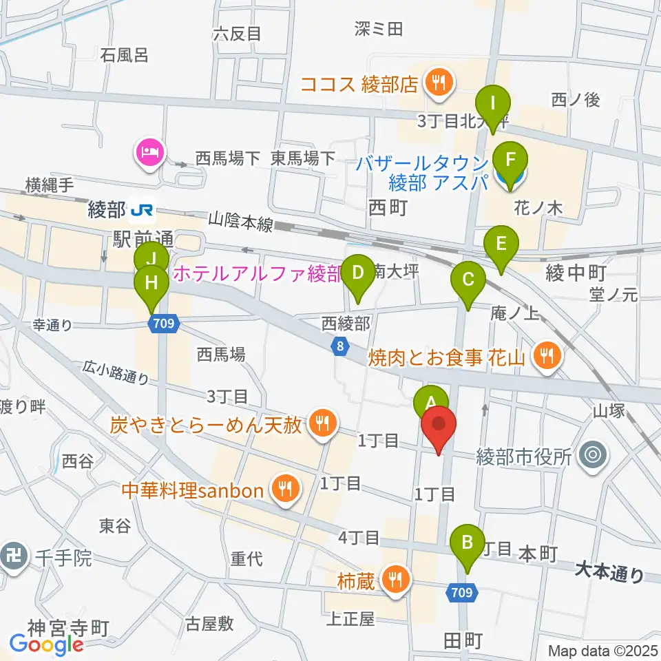 FMいかる周辺のカフェ一覧地図