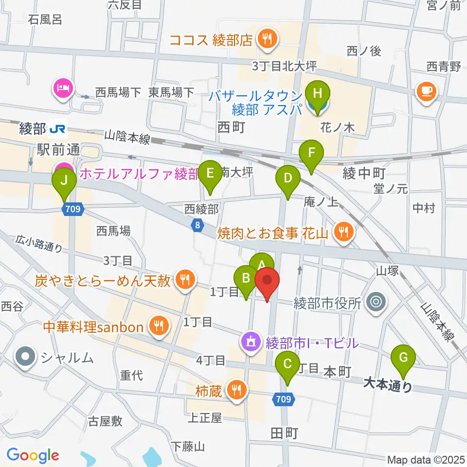 FMいかる周辺のカフェ一覧地図