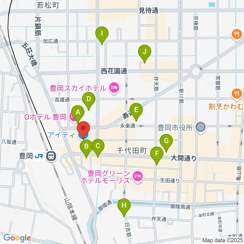 FM JUNGLE周辺のカフェ一覧地図