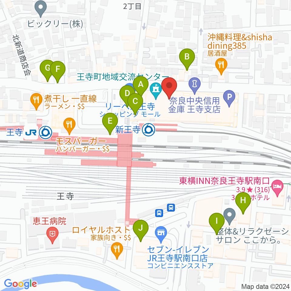 FMハイホー周辺のカフェ一覧地図