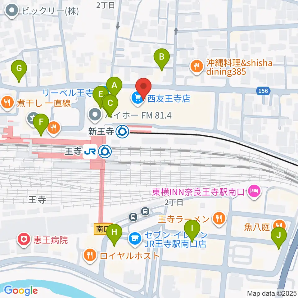 FMハイホー周辺のカフェ一覧地図