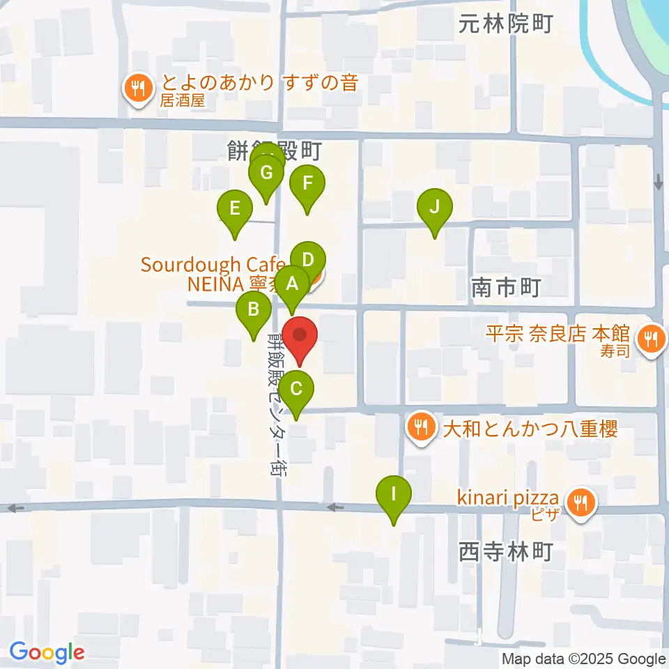ならどっとFM周辺のカフェ一覧地図