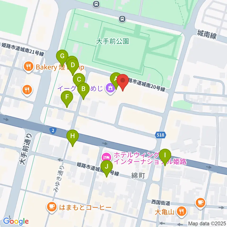 FMゲンキ周辺のカフェ一覧地図