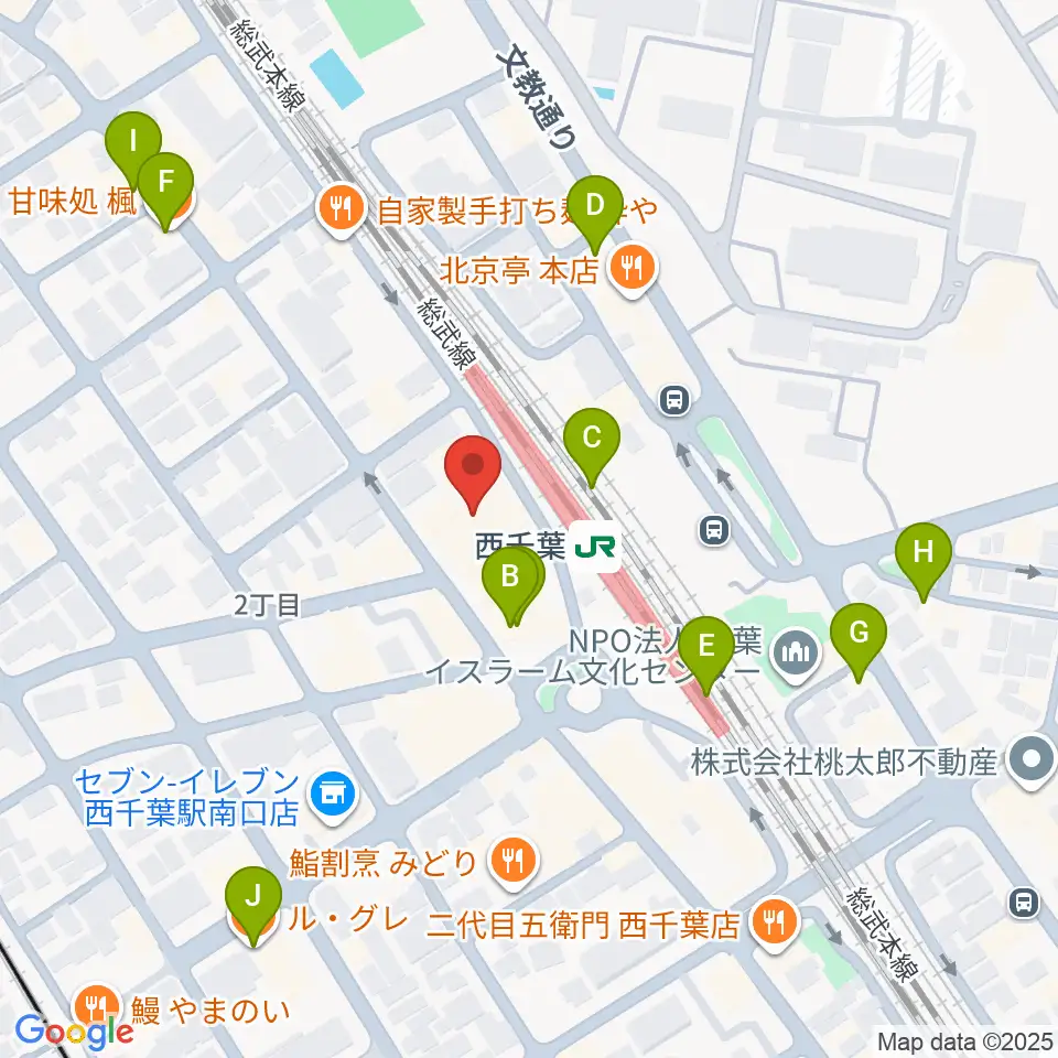 ZX WEST CHIBA周辺のカフェ一覧地図