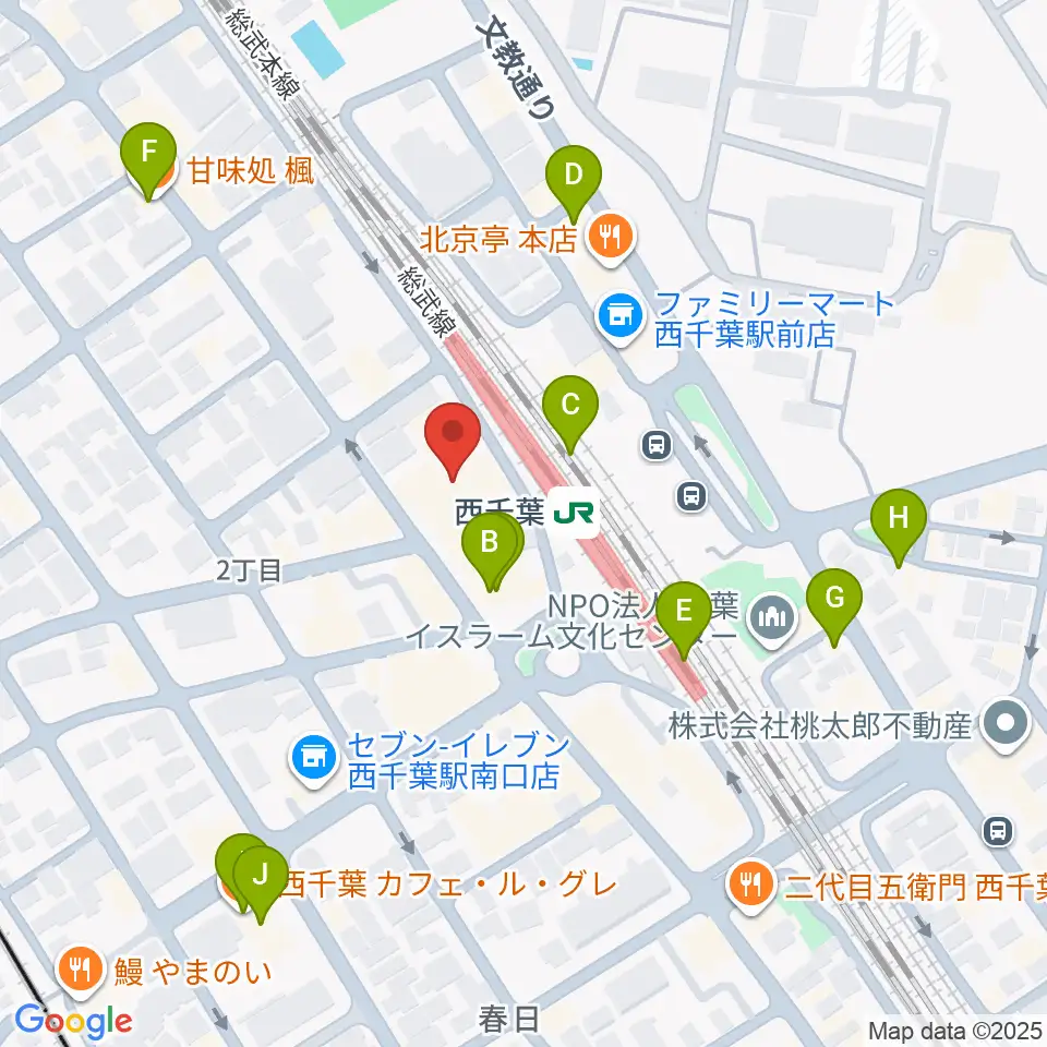 ZX WEST CHIBA周辺のカフェ一覧地図