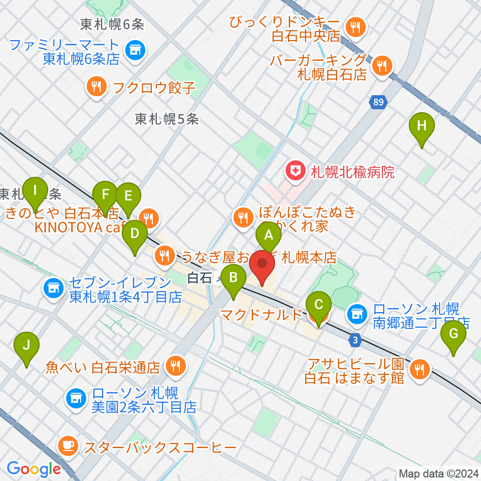 札幌Mellow周辺のカフェ一覧地図