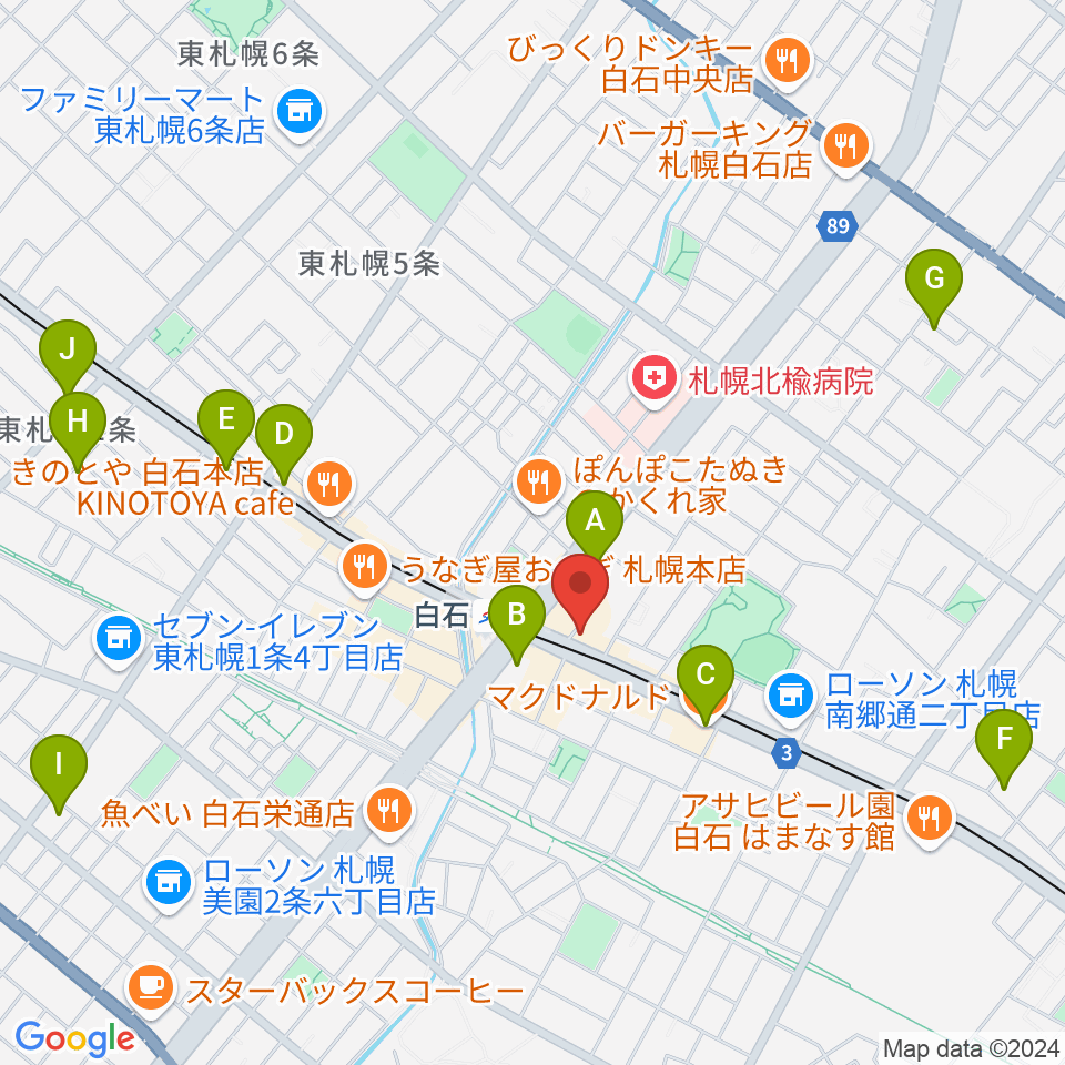 札幌Mellow周辺のカフェ一覧地図