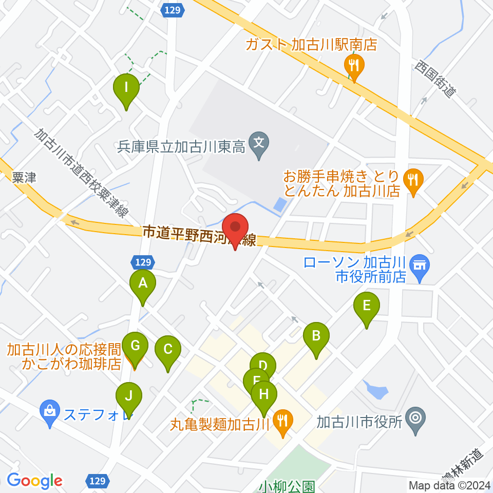 BAN-BANラジオ周辺のカフェ一覧地図