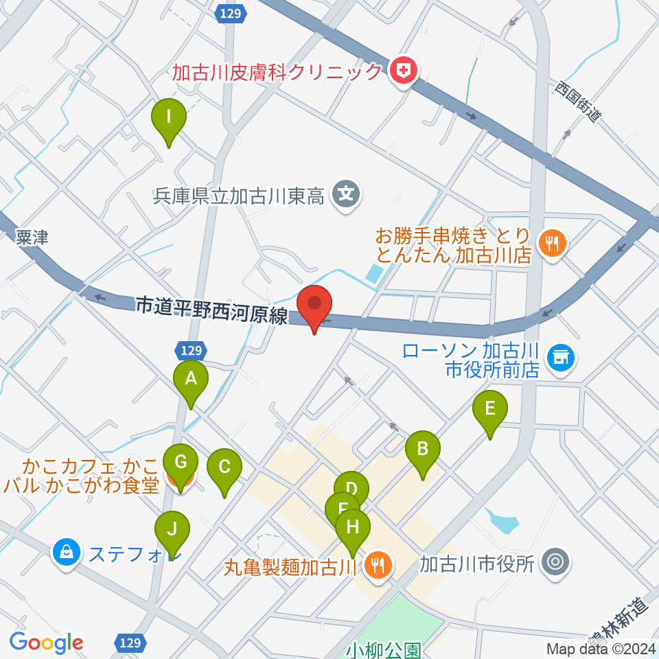 BAN-BANラジオ周辺のカフェ一覧地図