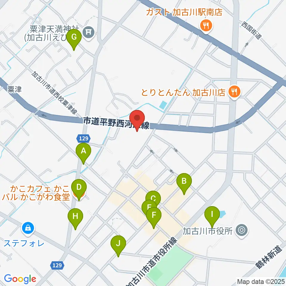 BAN-BANラジオ周辺のカフェ一覧地図