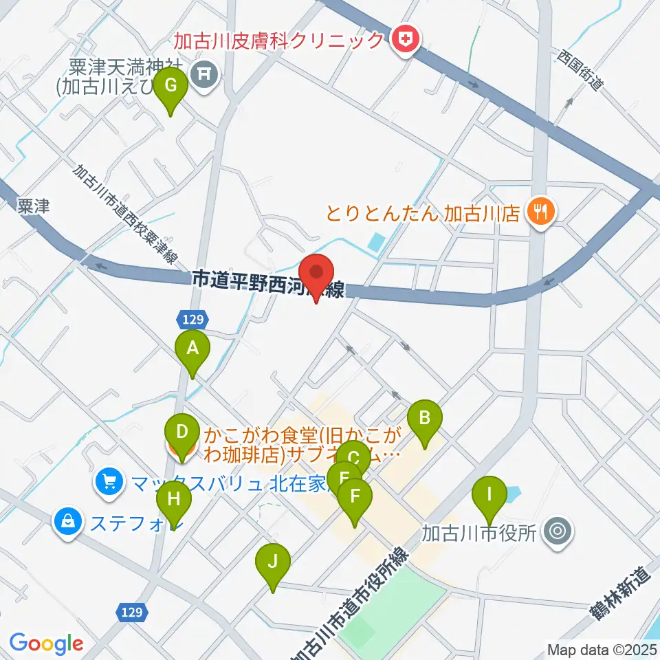 BAN-BANラジオ周辺のカフェ一覧地図
