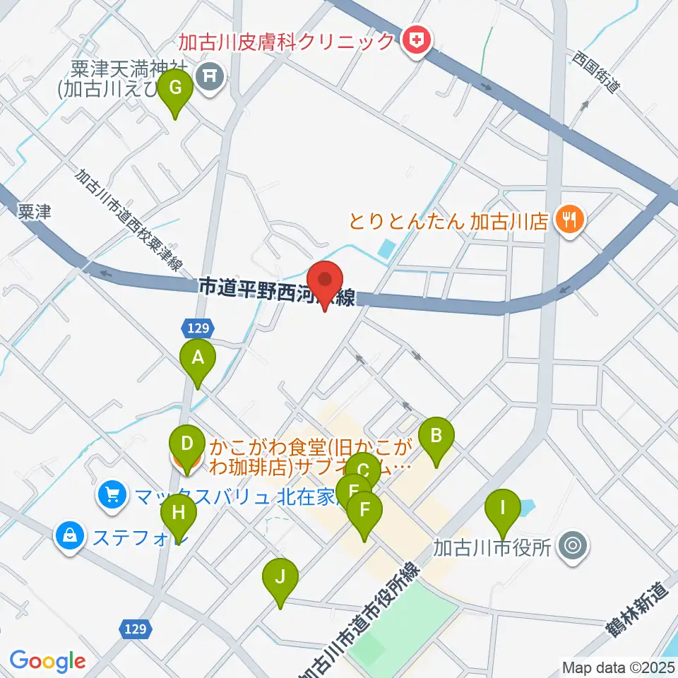 BAN-BANラジオ周辺のカフェ一覧地図