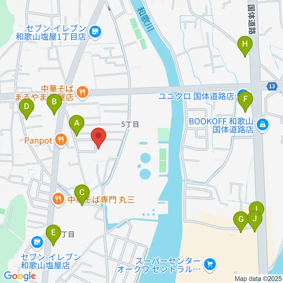 バナナエフエム周辺のカフェ一覧地図