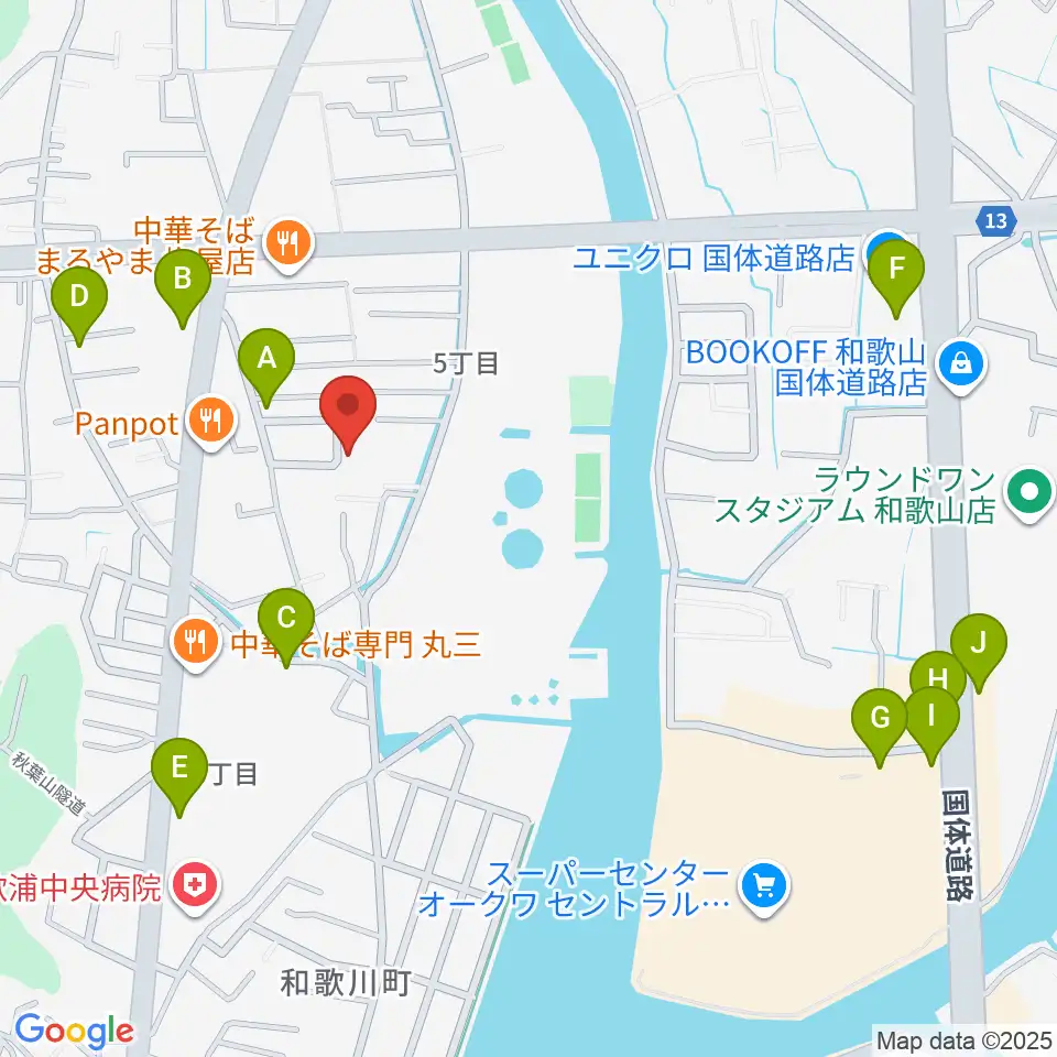バナナエフエム周辺のカフェ一覧地図