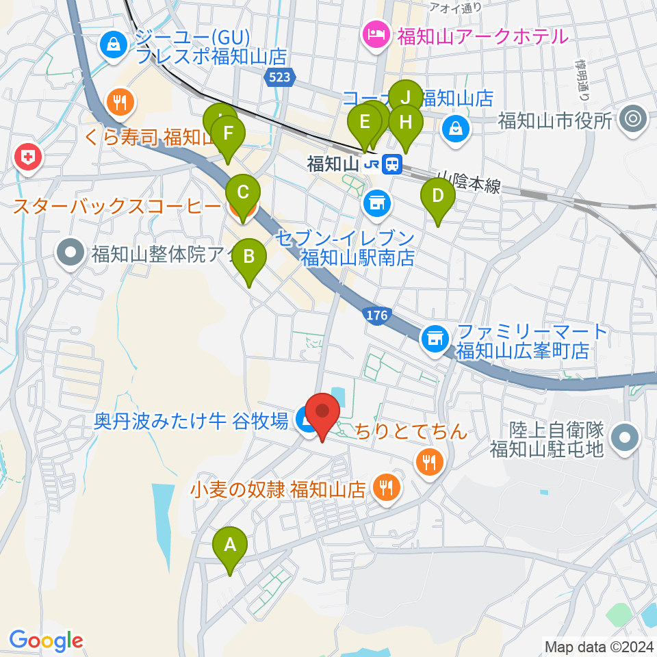 FM丹波周辺のカフェ一覧地図