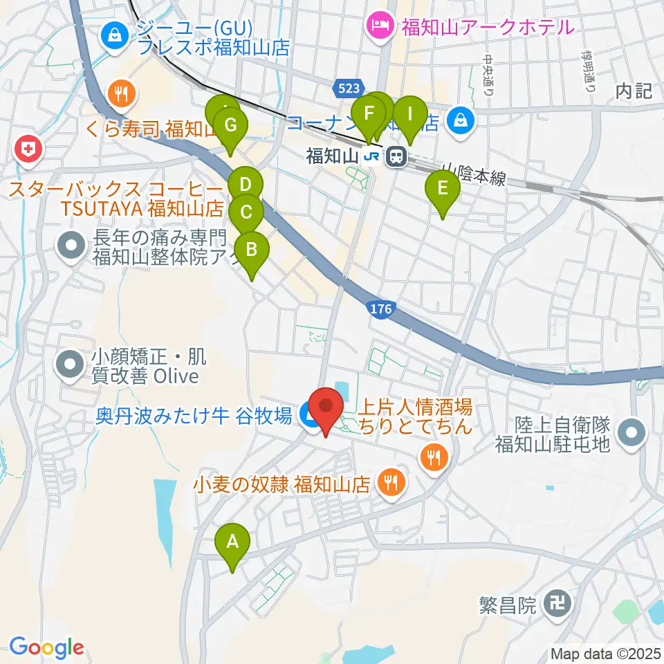 FM丹波周辺のカフェ一覧地図