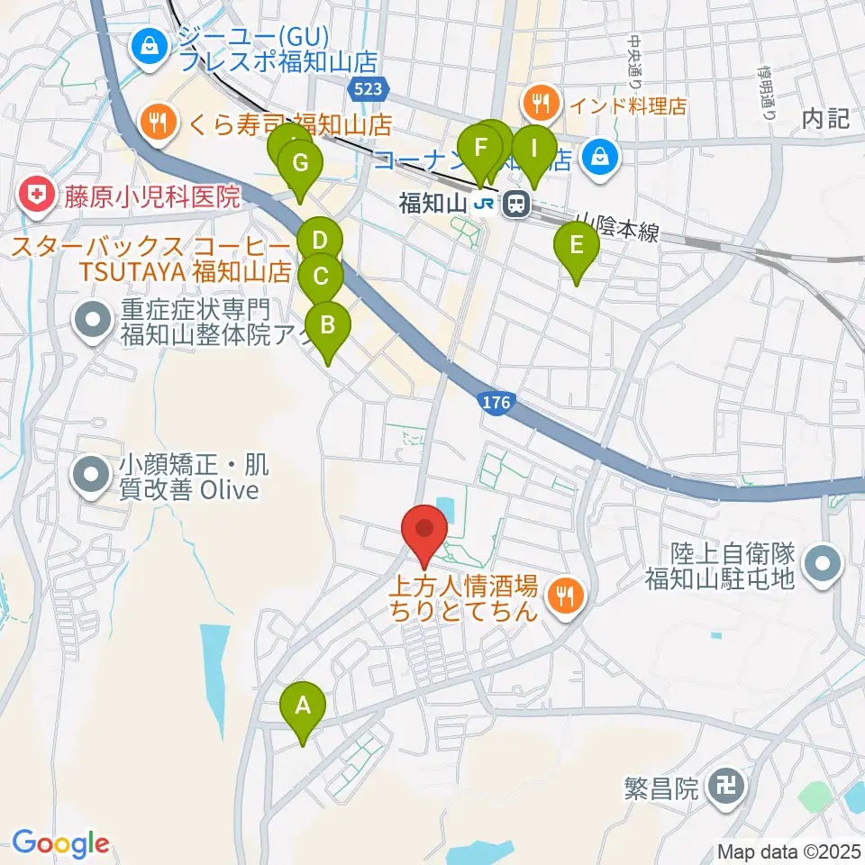 FM丹波周辺のカフェ一覧地図