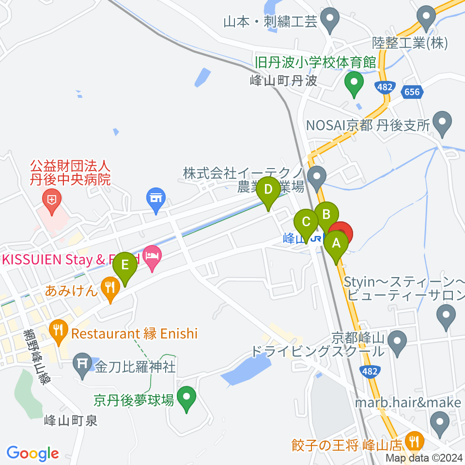 FMたんご周辺のカフェ一覧地図