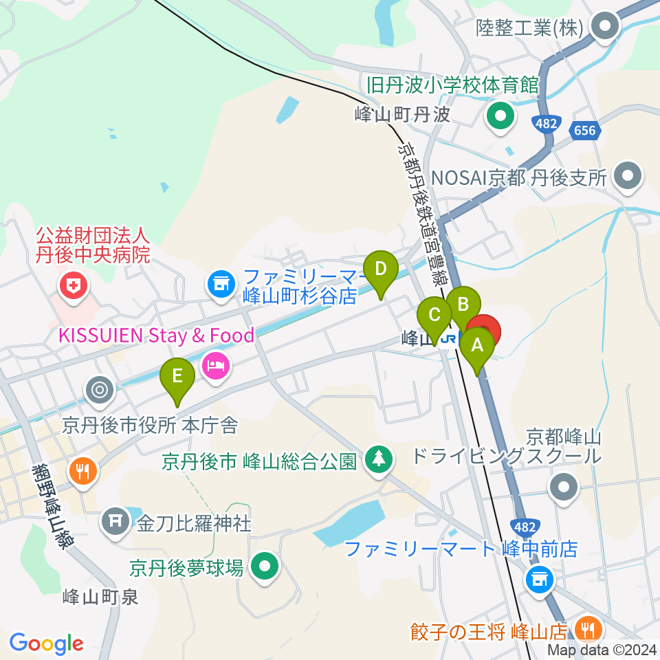 FMたんご周辺のカフェ一覧地図