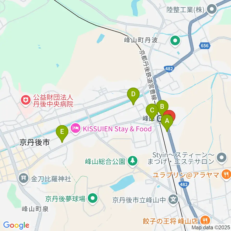 FMたんご周辺のカフェ一覧地図