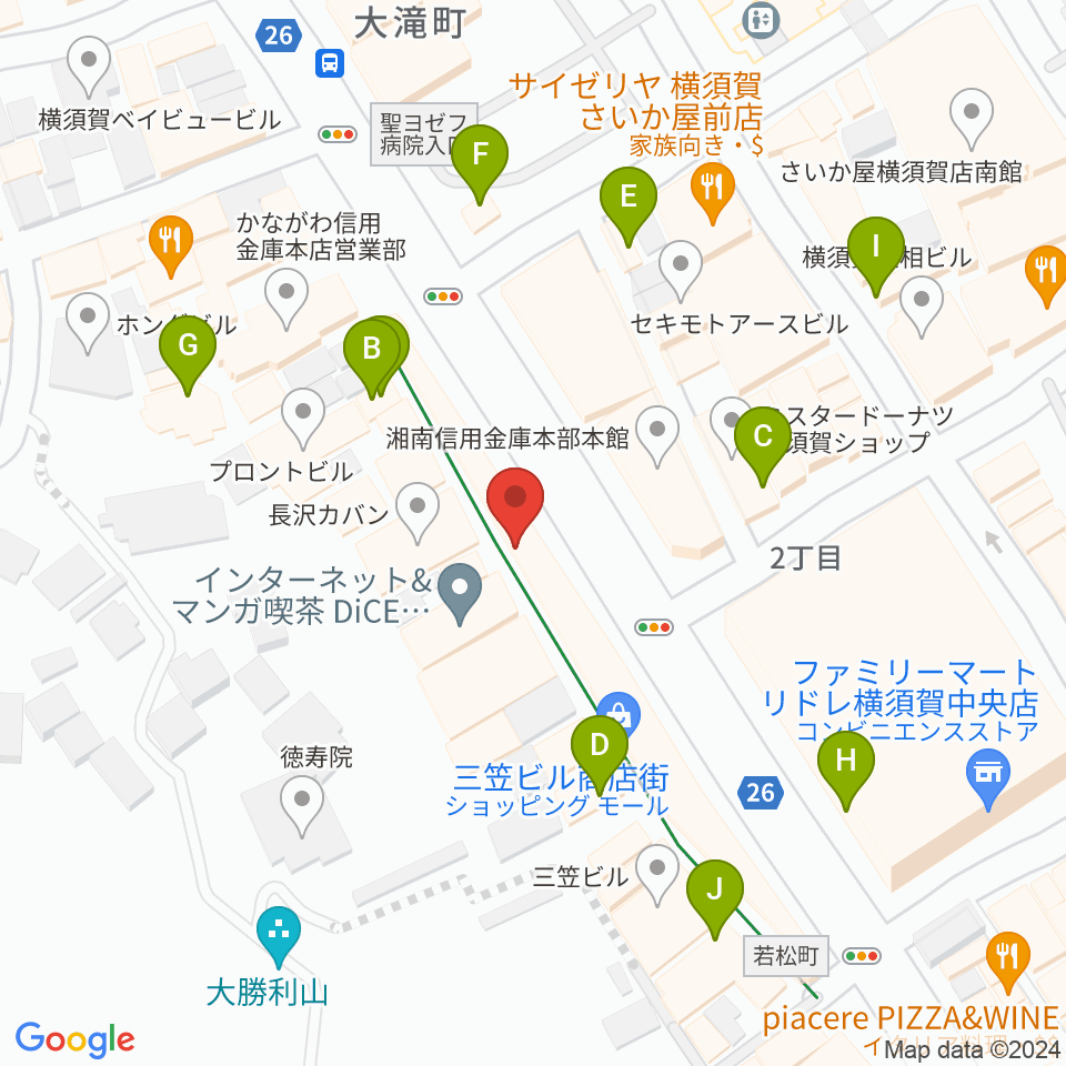 FMブルー湘南周辺のカフェ一覧地図