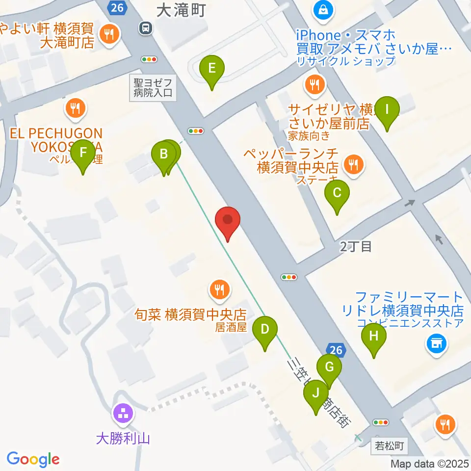 FMブルー湘南周辺のカフェ一覧地図