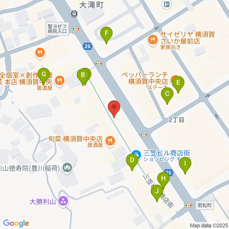 FMブルー湘南周辺のカフェ一覧地図