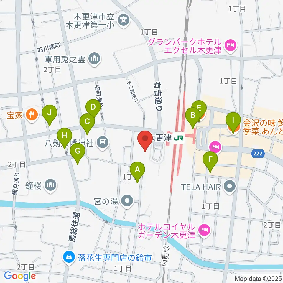 かずさエフエム周辺のカフェ一覧地図