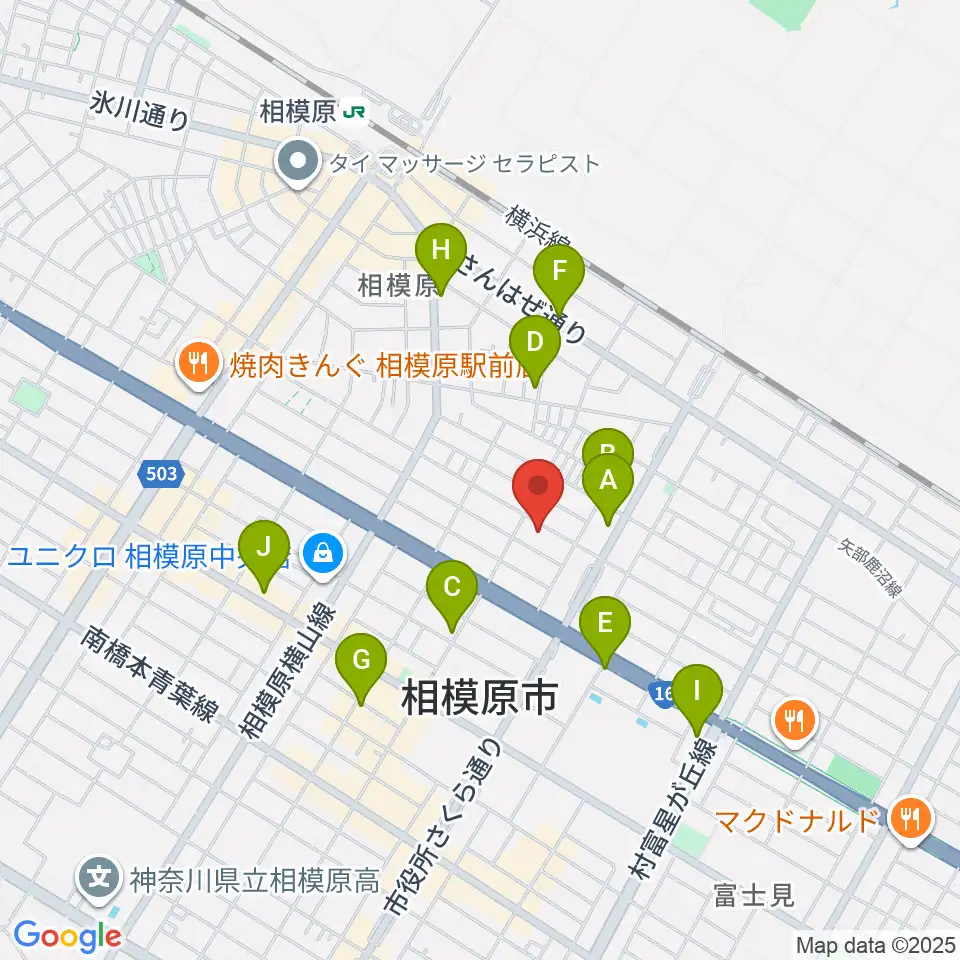 エフエムさがみ FM HOT 839周辺のカフェ一覧地図