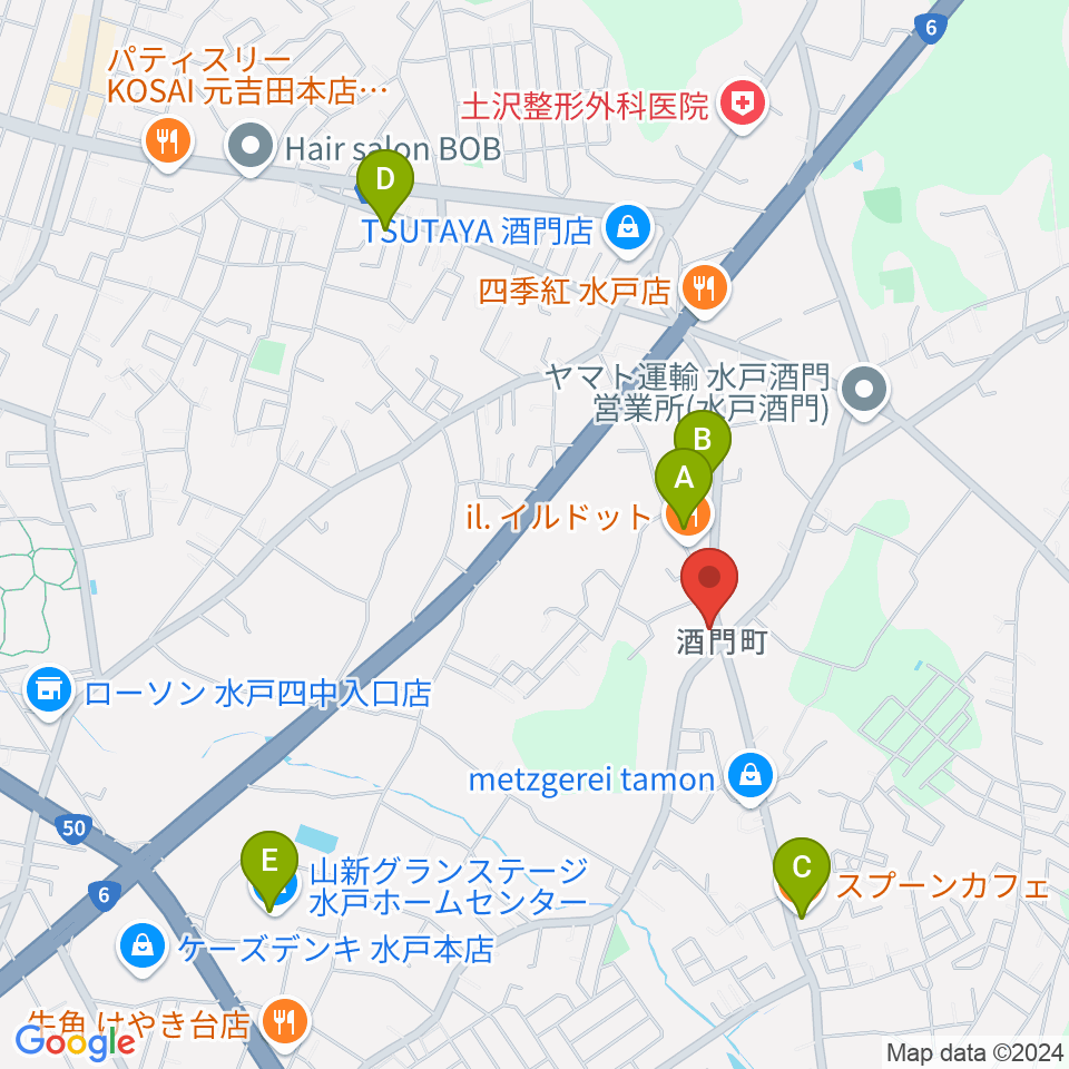 FMぱるるん周辺のカフェ一覧地図